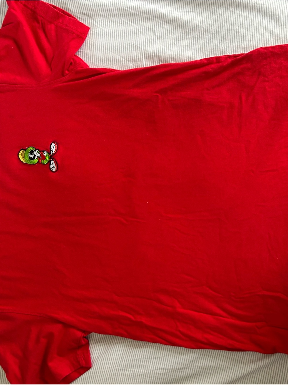 Warner Bros. Red Short Sleeve Tee with Small Character Patch